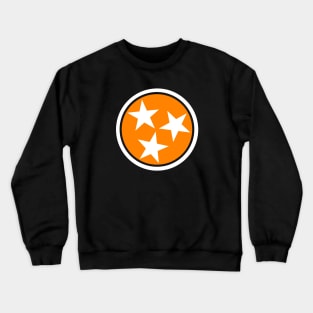 Tennessee Tri Star State Flag Orange Variant // Tennessee Pride // Born in Tennessee Crewneck Sweatshirt